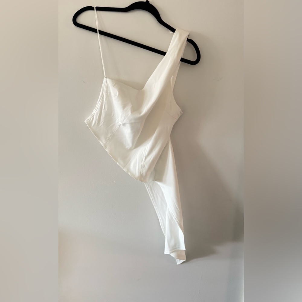 White Zara one shoulder Top